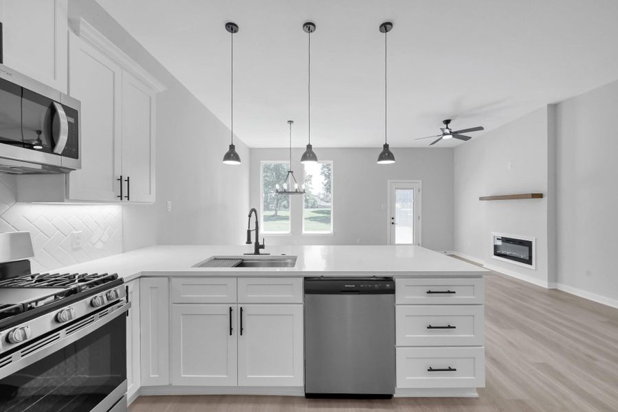 Furnished interior view inside a new home in , Willis (Image 3).