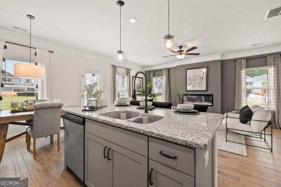 Furnished interior view inside a new home in Crescent Towns, Riverdale (Image 9).