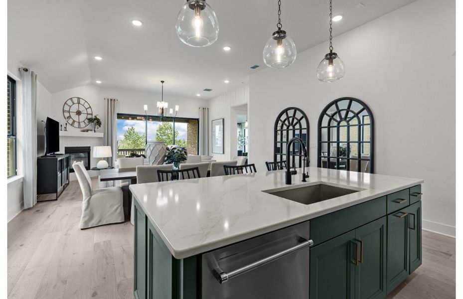 Representative furnished interior of a home built from the Doucette by Pulte Homes in Bison Ridge, San Antonio (Image 38).