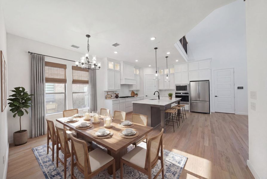 Furnished interior view inside a new home in Light Farms Brenham - 40' Lots, Celina (Image 16).