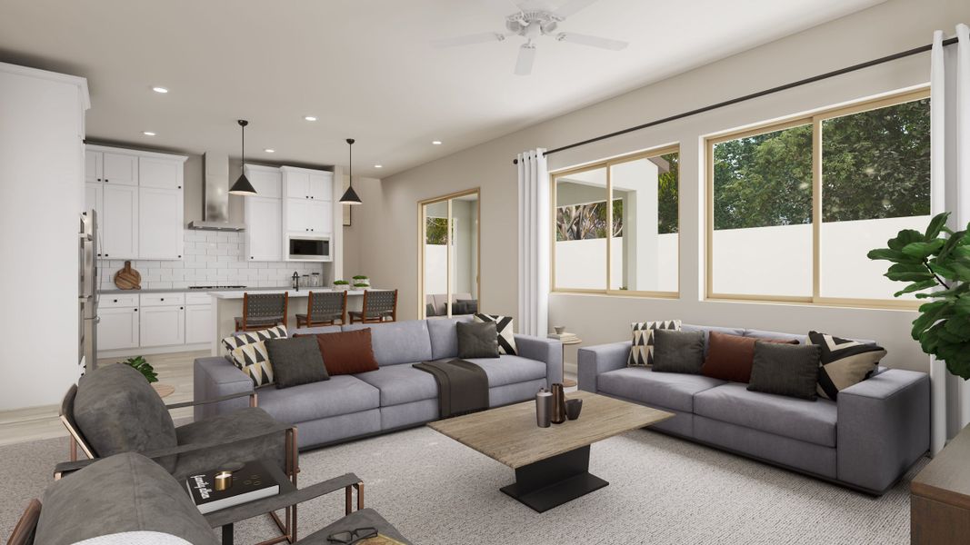 Representative furnished interior of a home built from the Sierra Plan 3509 by Tri Pointe Homes in Soleo, San Tan Valley (Image 5). Representative furnished interior of a home built from the Sierra Plan 3509 by Tri Pointe Homes in Soleo, San Tan Valley (Image 5).