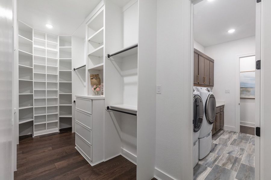Representative Primary Closet - some options shown Representative Primary Closet - some options shown