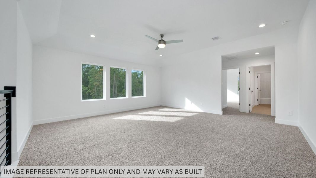 Representative unfurnished interior of a home built from the Capri by D.R. Horton in Butlers Bend Estates, Pinehurst (Image 28).