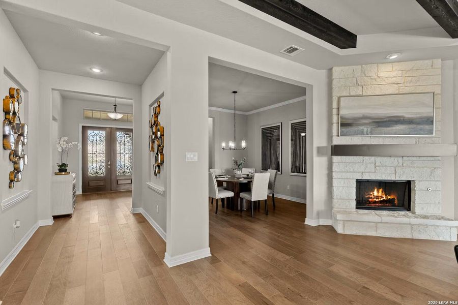 Furnished interior view inside a new home in Potranco Oaks, Castroville (Image 10). Furnished interior view inside a new home in Potranco Oaks, Castroville (Image 10).
