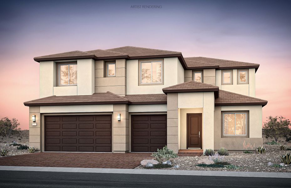 Representative exterior photo of a completed home built from the Messina by Pulte Homes in Upper Canyon, Phoenix, AZ (Image 21).