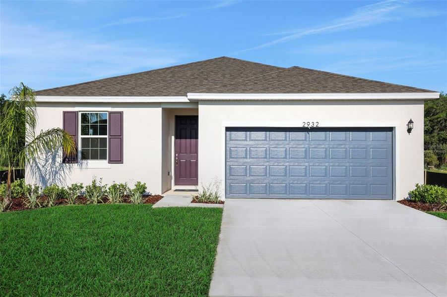 Front exterior of a new home in Willowbrook North, Winter Haven, FL, highlighting curb appeal (Image 1).