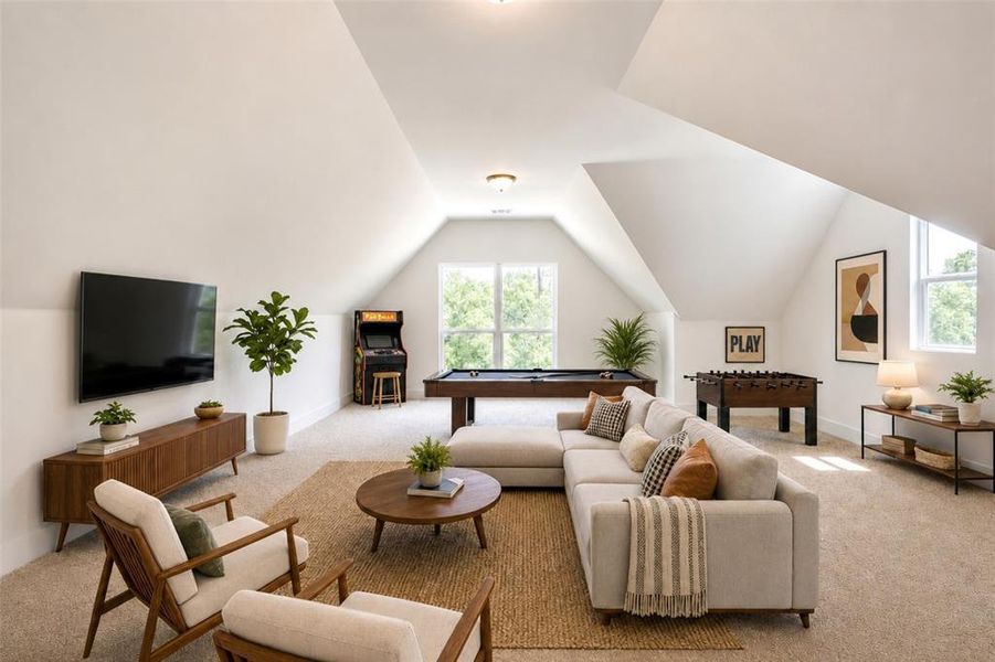 Furnished interior view inside a new home in , Sunset (Image 19).