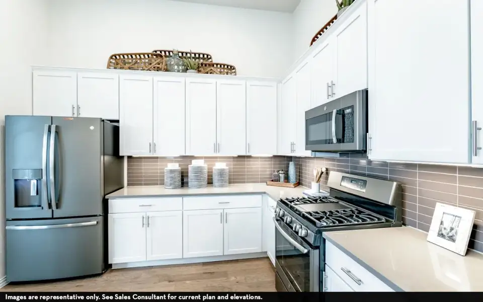 Furnished interior view inside a new home in The Woodlands at Medina Hills, Mico (Image 3).