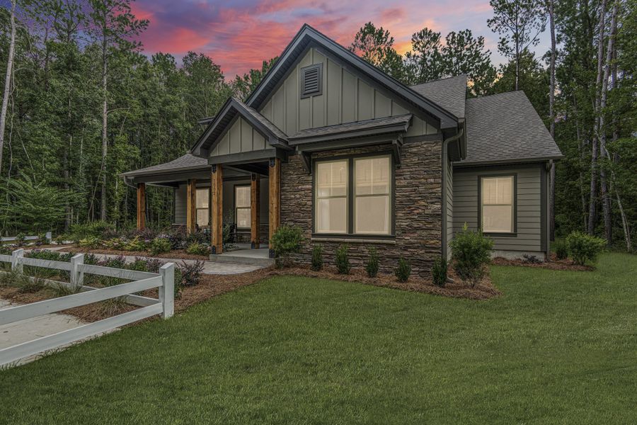 Representative exterior photo of a completed home built from the Putnam by Center Park Homes in Central Estates, Summerville, SC (Image 2). Representative exterior photo of a completed home built from the Putnam by Center Park Homes in Central Estates, Summerville, SC (Image 2).