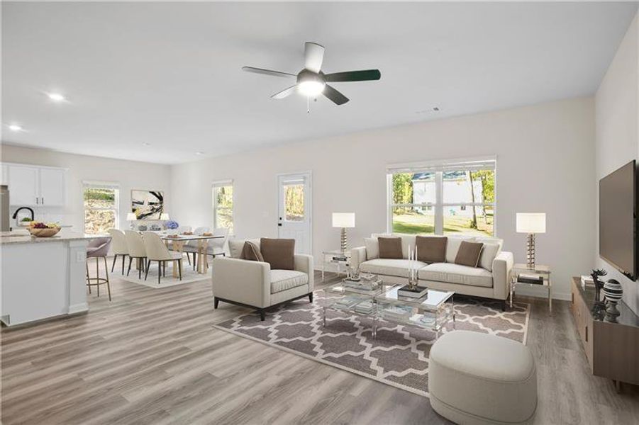 Furnished interior view inside a new home in , Buford (Image 8).
