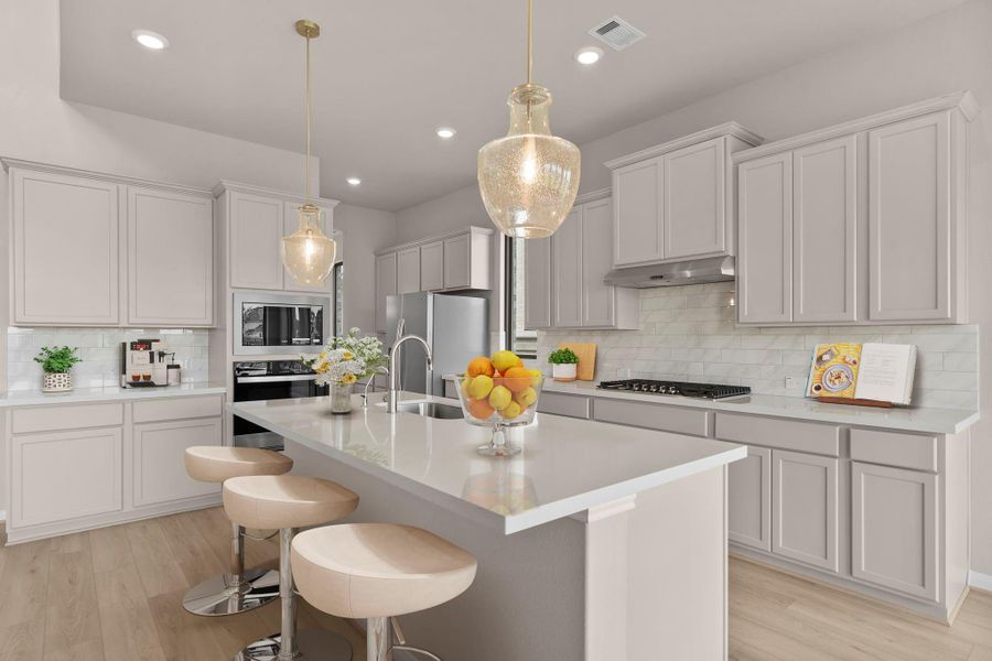 Furnished interior view inside a new home in Pomona, Manvel (Image 15).
