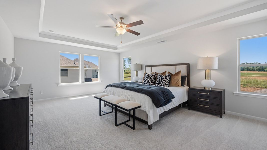 Representative furnished interior of a home built from the Stonefield - Side Entry by DRB Homes in Brighton, Locust Grove (Image 24).