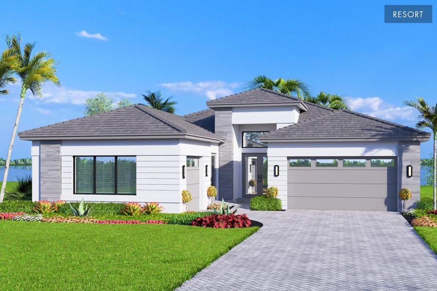 Representative exterior photo of a completed home built from the Caroline II by GL Homes in Valencia Vista at Riverland, Port St. Lucie, FL (Image 2). Representative exterior photo of a completed home built from the Caroline II by GL Homes in Valencia Vista at Riverland, Port St. Lucie, FL (Image 2).