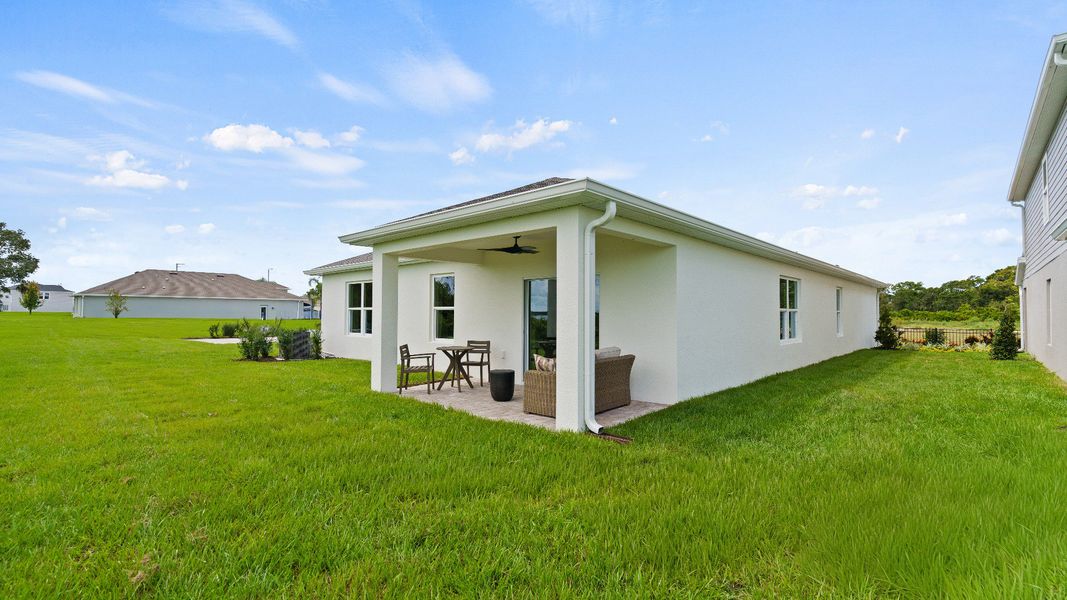 Representative exterior photo of a completed home built from the Castaway by DRB Homes in Willowbrook North, Winter Haven, FL (Image 26).