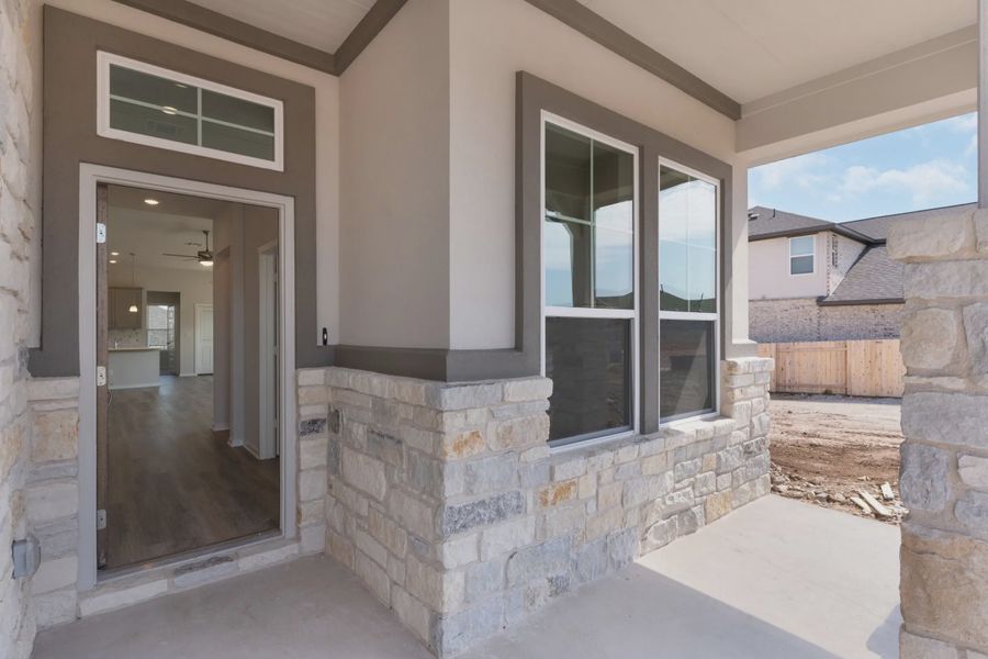 Exterior details and patio area of a home in Nolina, Georgetown (Image 3).