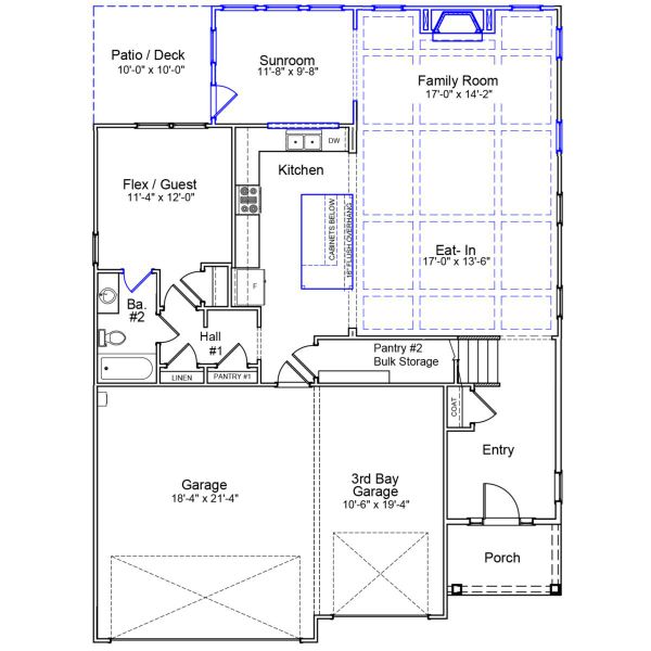 2D floor plan layout of this home in Sweetbrier, Durham, NC (Image 3).
