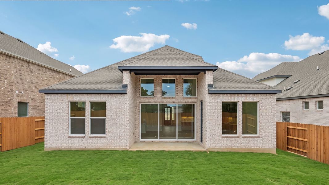 Exterior details and patio area of a home in The Enclave at Bar W Ranch, Leander (Image 22).