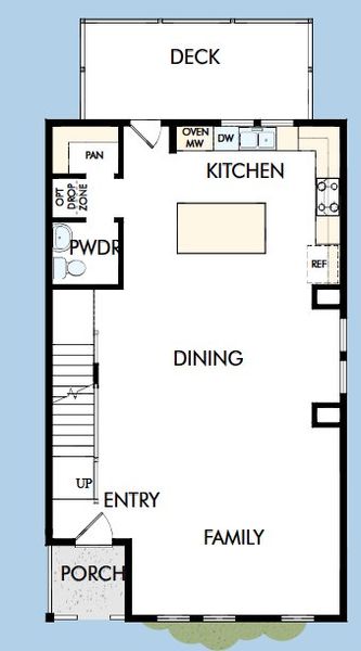 2D floor plan layout for the The Brexton by David Weekley Homes in Celesta, Decatur, GA (Image 4).