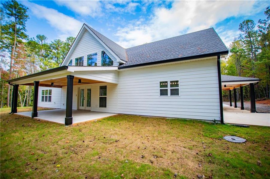 Exterior details and patio area of a home in , Newnan (Image 2).