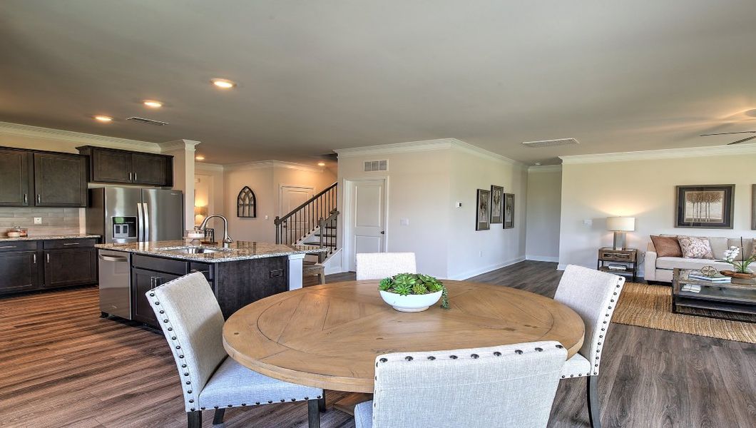 Furnished interior view inside a new home in Reserve at Tap Root Farms, Fletcher (Image 18). Furnished interior view inside a new home in Reserve at Tap Root Farms, Fletcher (Image 18).