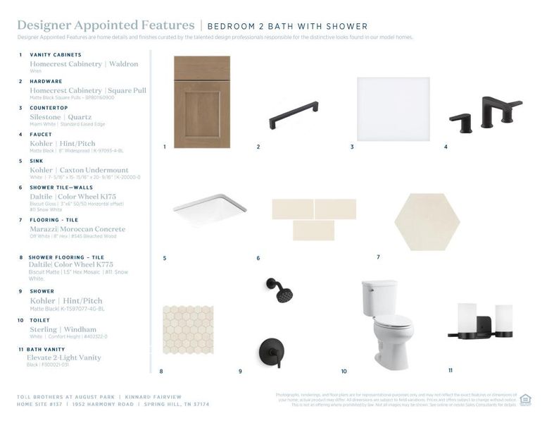 Sample of building materials used in homes in Toll Brothers at August Park, Spring Hill (Image 11).