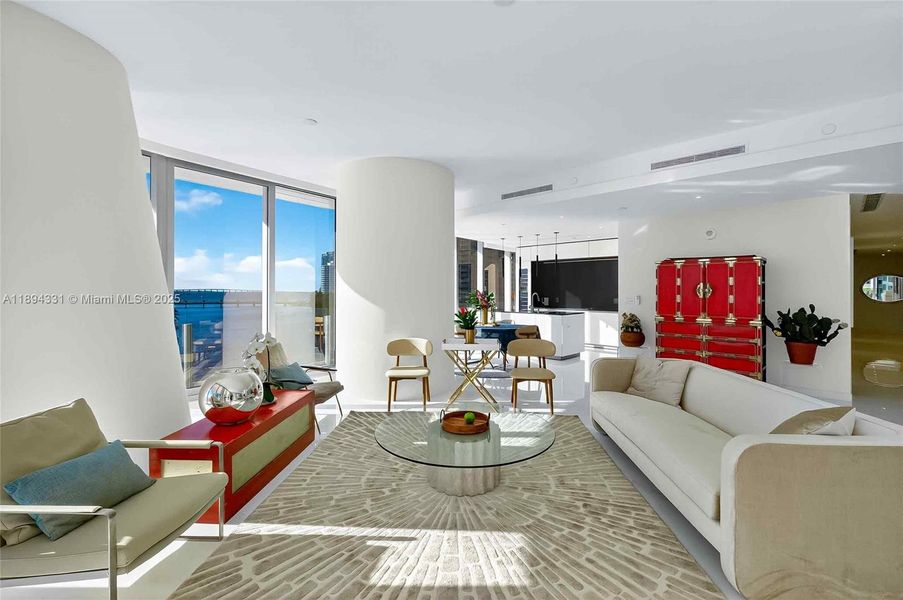 Furnished interior view inside a new home in , Miami (Image 8). Furnished interior view inside a new home in , Miami (Image 8).