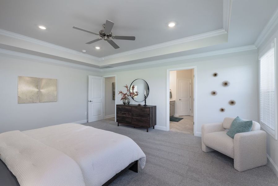 Representative furnished interior of a home built from the 3327 by Adams Homes in The Fields of Walnut Creek, Pendergrass (Image 27).