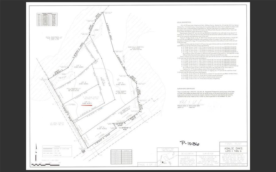 Survey map / technical document Survey map / technical document
