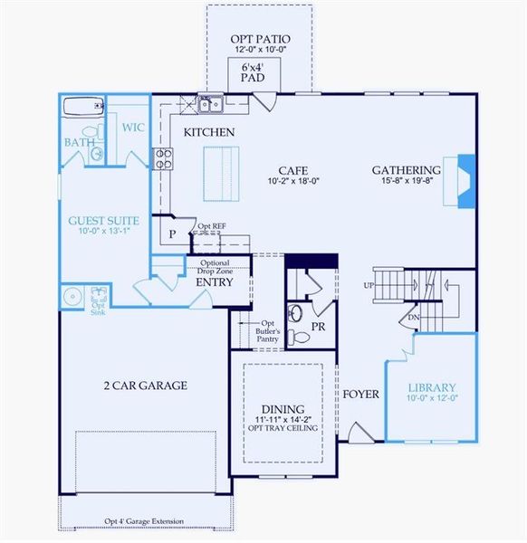 2D floor plan layout of this home in Sierra Creek, Hoschton, GA (Image 3). 2D floor plan layout of this home in Sierra Creek, Hoschton, GA (Image 3).