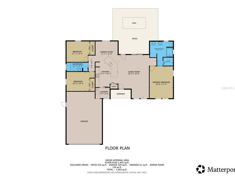 2D floor plan layout of this home in , Ocala, FL (Image 5). 2D floor plan layout of this home in , Ocala, FL (Image 5).