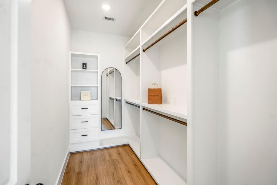 Spacious walk in closet Spacious walk in closet