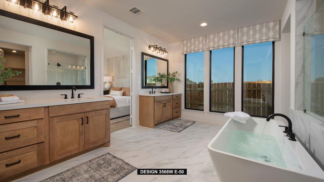 Furnished interior view inside a new home in Lariat 60', Liberty Hill (Image 10).