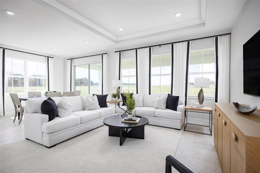 Furnished interior view inside a new home in Silver Oaks, Port St. Lucie (Image 8).