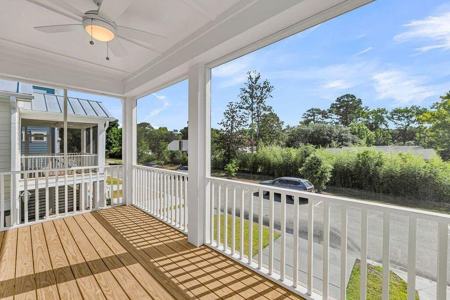 Exterior details and patio area of a home in Central Park, Charleston (Image 24).