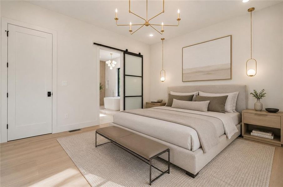 Furnished interior view inside a new home in , Canton (Image 45).