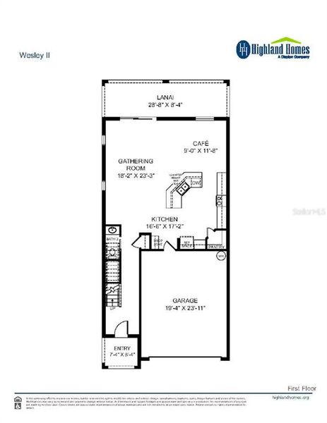 2D floor plan layout of this home in VillaMar, Winter Haven, FL (Image 3).