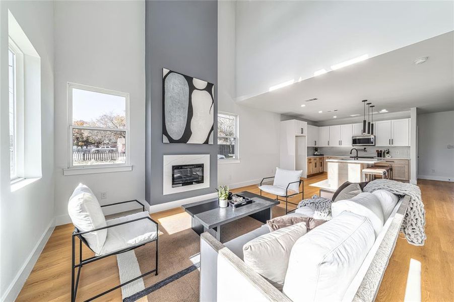 Furnished interior view inside a new home in , Dallas (Image 13).