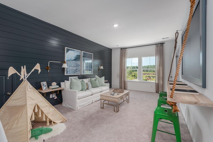 Furnished interior view inside a new home in Limehouse Farms: Arbor Collection, Summerville (Image 25). Furnished interior view inside a new home in Limehouse Farms: Arbor Collection, Summerville (Image 25).