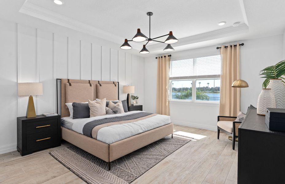 Furnished interior view inside a new home in Parkview Reserve, Orlando (Image 10).