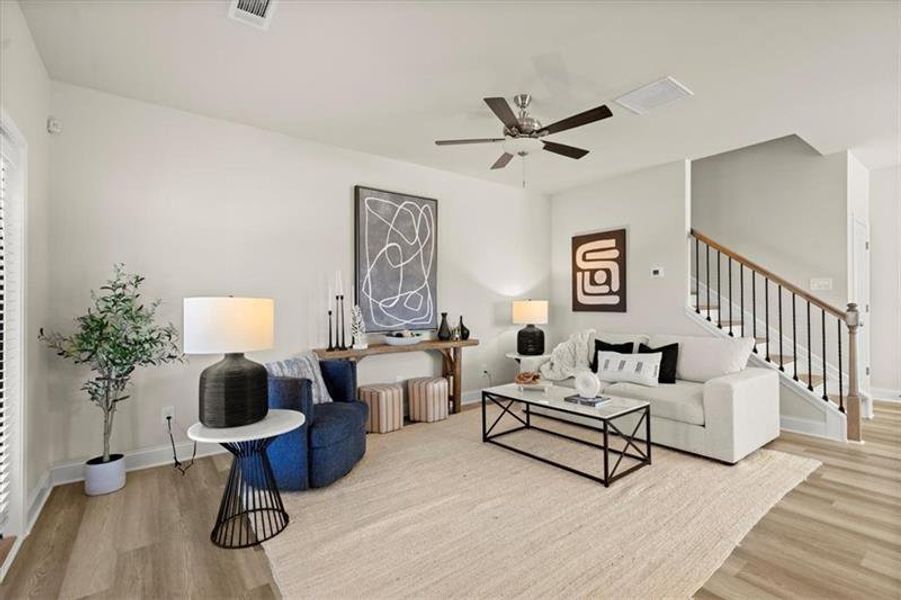 Furnished interior view inside a new home in , Dacula (Image 9). Furnished interior view inside a new home in , Dacula (Image 9).