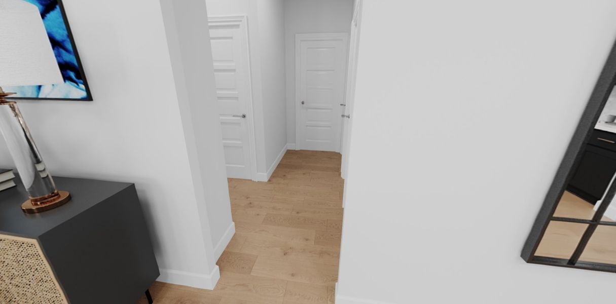 Representative unfurnished interior of a home built from the Tahoe by Beazer Homes in Goodland: Crossings 50', Midlothian (Image 13).