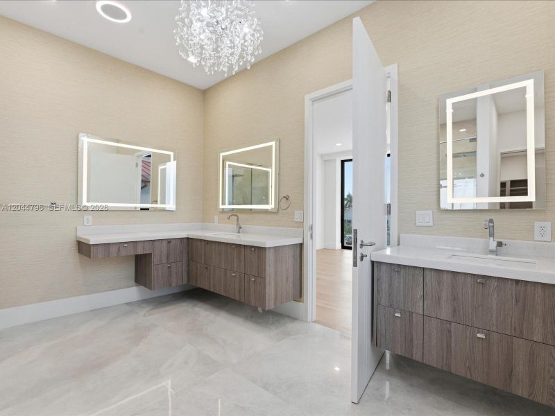 Furnished interior view inside a new home in , Pompano Beach (Image 10).