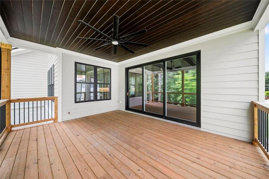 Exterior details and patio area of a home in , Atlanta (Image 29).