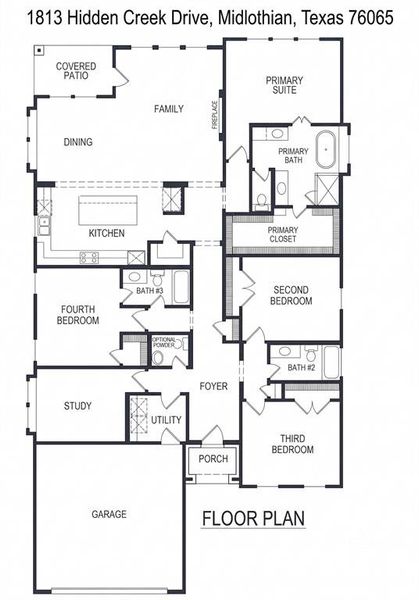 2D floor plan layout of this home in , Midlothian, TX (Image 4).