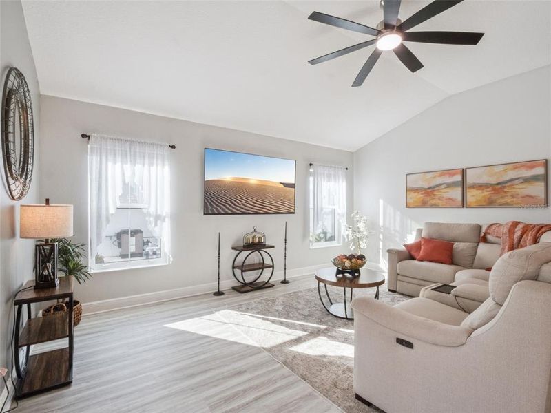 Furnished interior view inside a new home in , The Villages (Image 34).