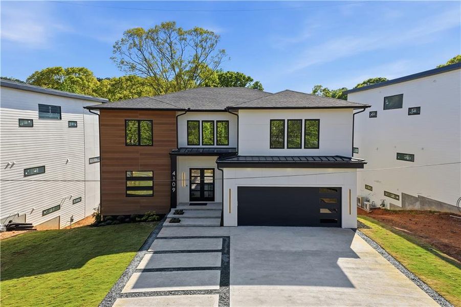 Front exterior of a new home in , Duluth, GA, highlighting curb appeal (Image 32).