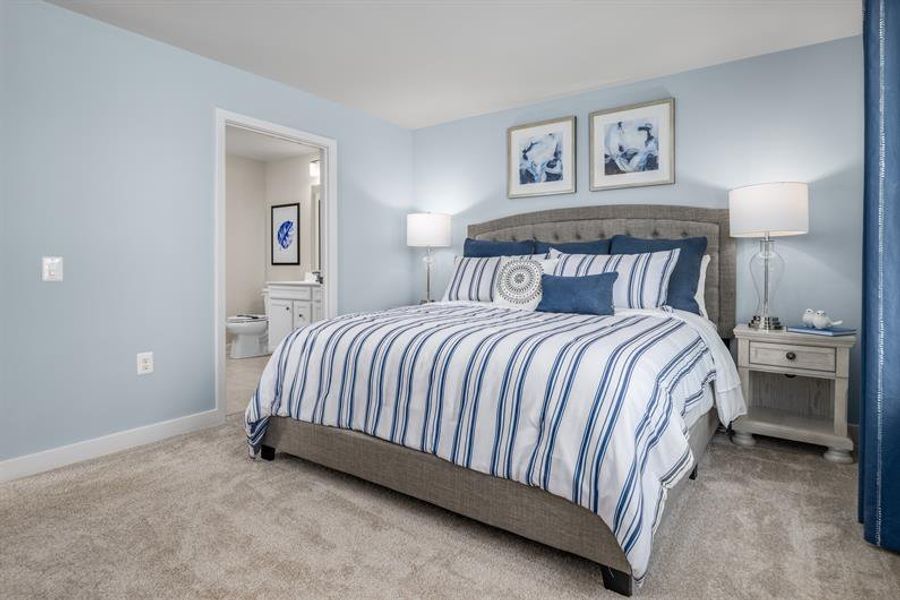 Representative furnished interior of a home built from the Grand Nassau by Ryan Homes in Hope Pointe Townhomes, North Myrtle Beach (Image 15).