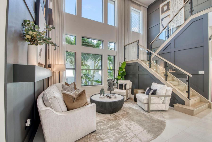 Furnished interior view inside a new home in Apex at Avenir, Palm Beach Gardens (Image 30).