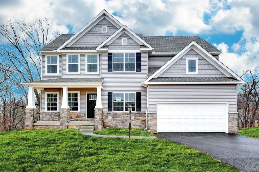 Representative exterior photo of a completed home built from the Parker by Keystone Custom Homes in Windermere Farms, Waxhaw, NC (Image 12).