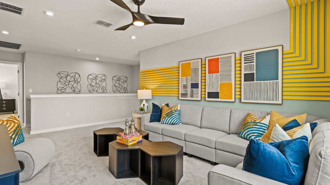 The Second Floor Loft Area in the Model Highbourne by DRB Homes in Hamilton Bluff located in Haines City, FL. The Second Floor Loft Area in the Model Highbourne by DRB Homes in Hamilton Bluff located in Haines City, FL.